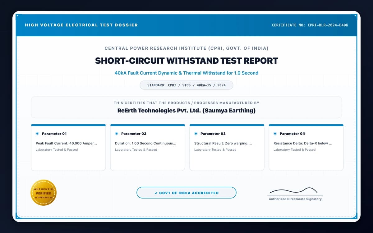CPRI Official 40kA Short-Circuit Withstand Test Report