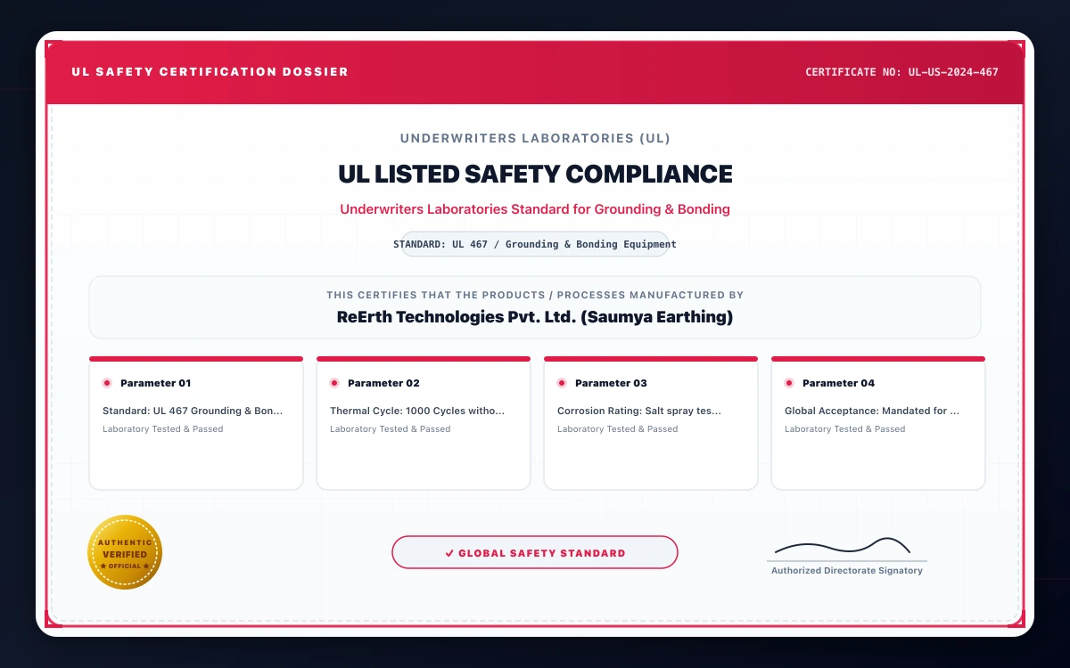 UL Listed & Safety Standard Certificate