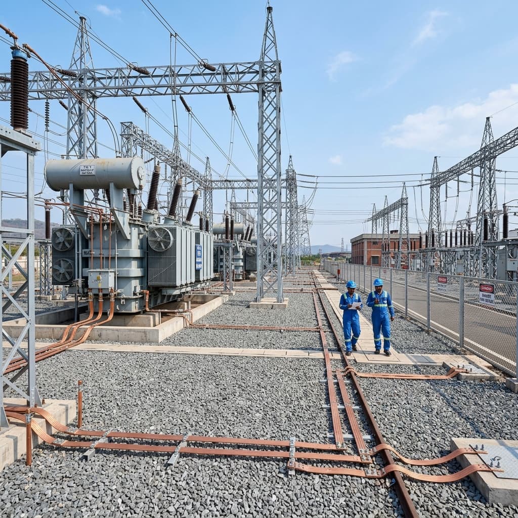 Jindal Steel Power Tamnar grounding installation site